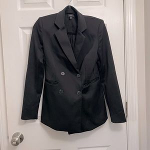 Black Express Double button oversized blazer